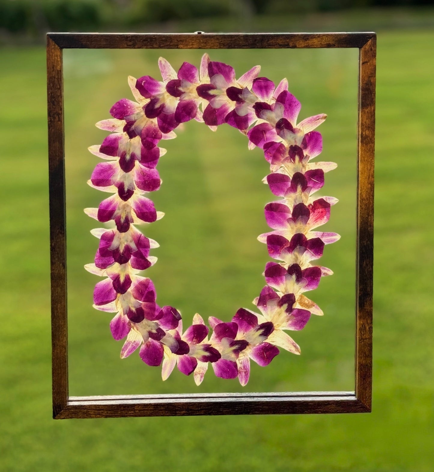 8x10 Classic Purple Orchid Lei