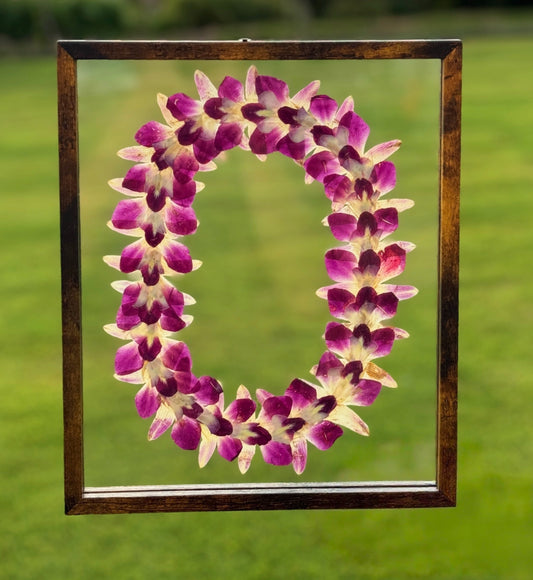 8x10 Classic Purple Orchid Lei