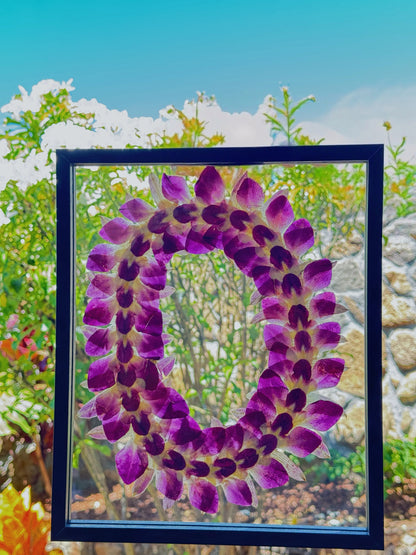 8x10 Classic Purple Orchid Lei